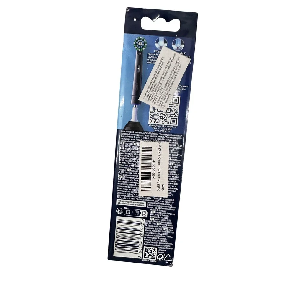 Oral B Pro Cross Action Electric Toothbrush Black w/ Brush‎ Head Refills Eco